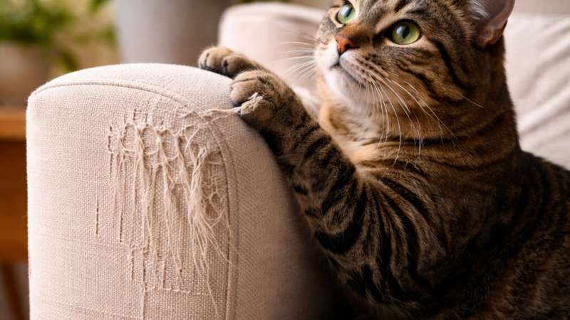 How to Stop a Cat From Scratching Furniture